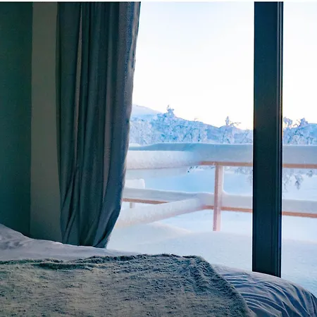 公寓 Sunrise View Lapland, Sky View Bedroom & Hot Tub